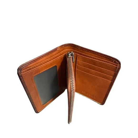 Luxury Leather Cielpha Bifold Wallet With Zip Compartment & Multiple Card Slots - Picture 5 of 5